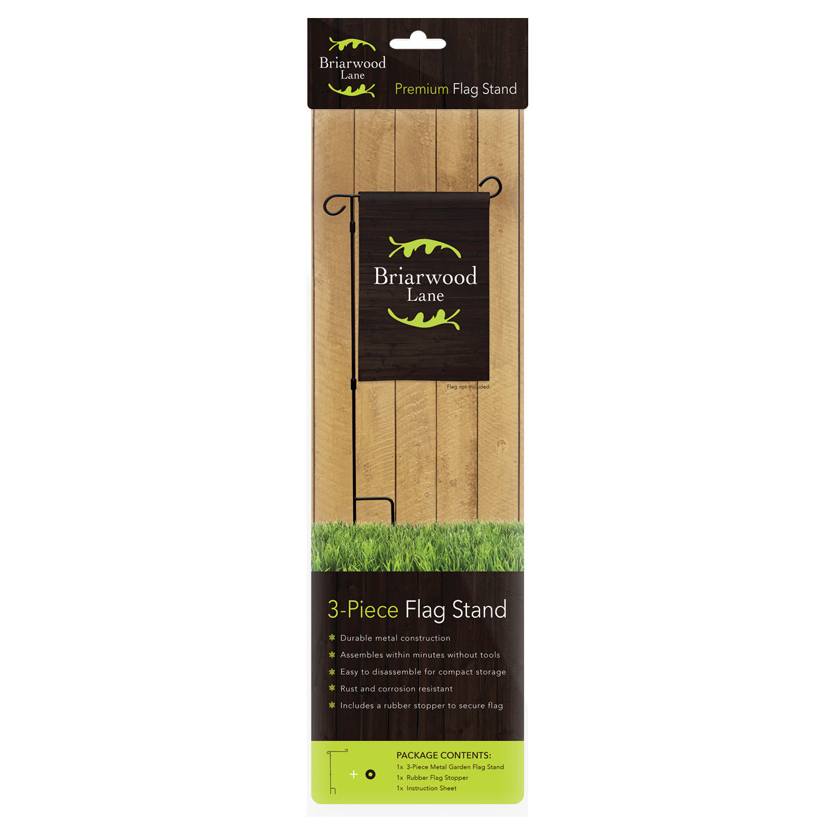 3 Piece Garden Flag Stand