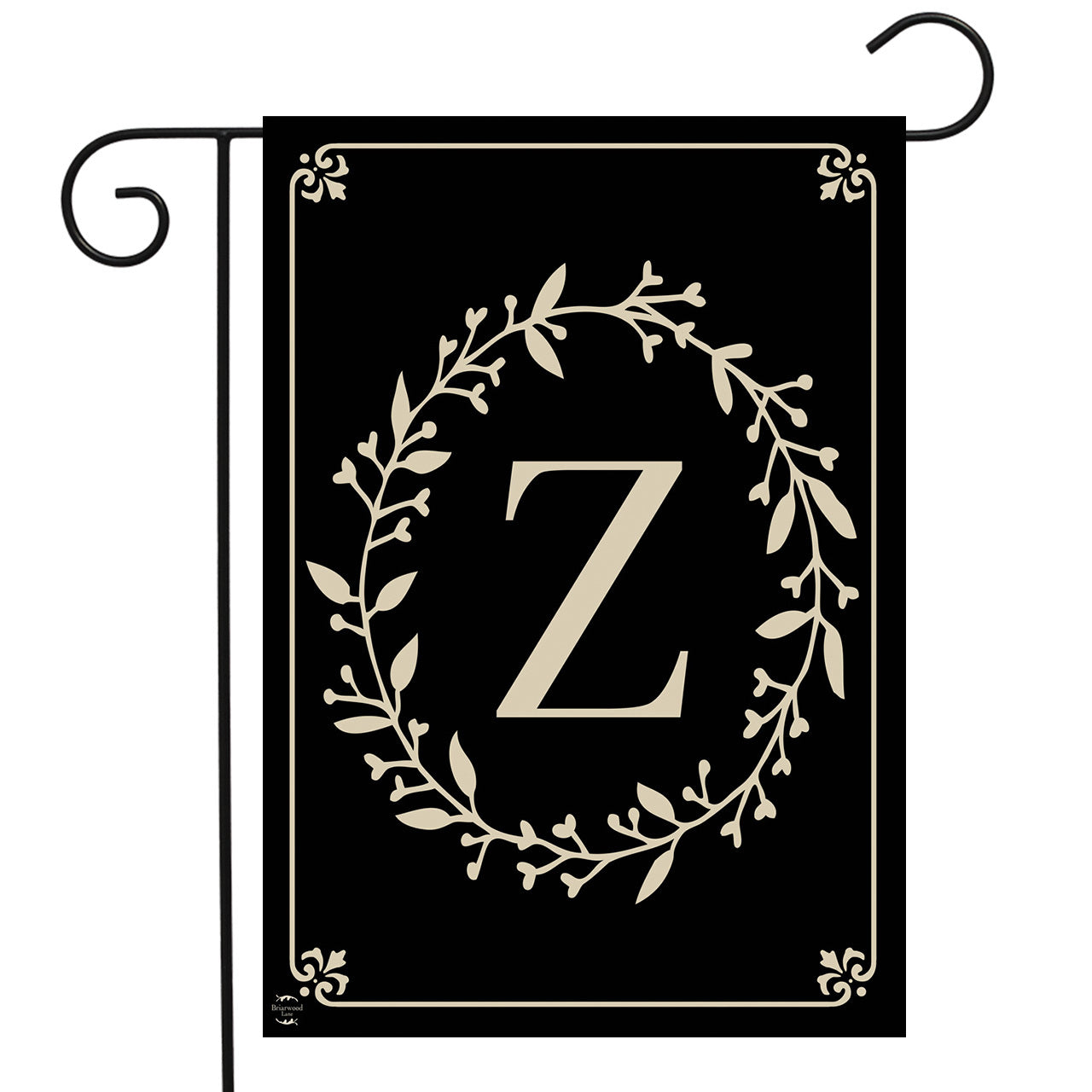 Classic Monogram Letter Z Garden Flag
