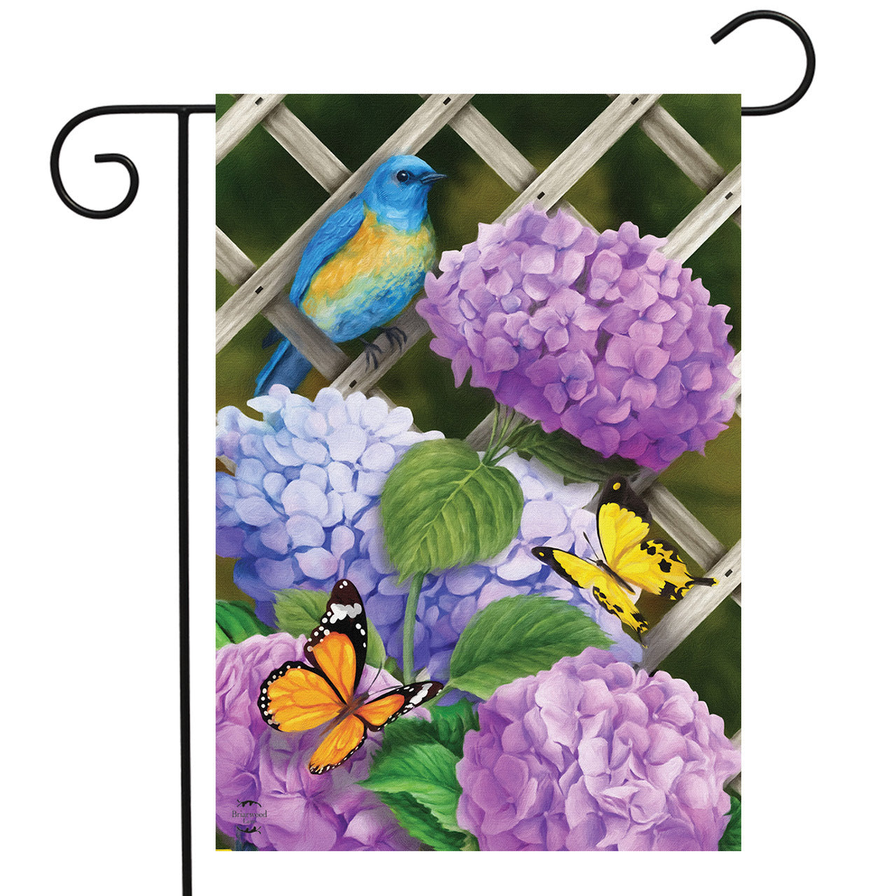 Hydrangea Gathering Garden Flag