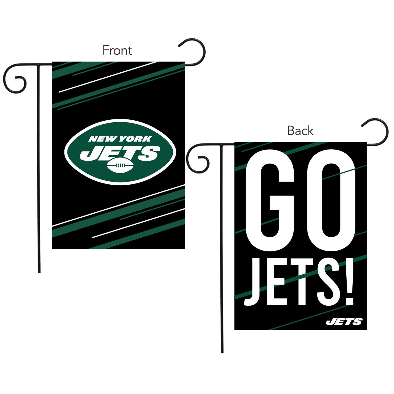 New York Jets Slogan Double Sided NFL Garden Flag