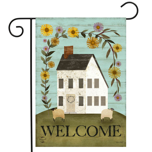 Country Saltbox Garden Flag