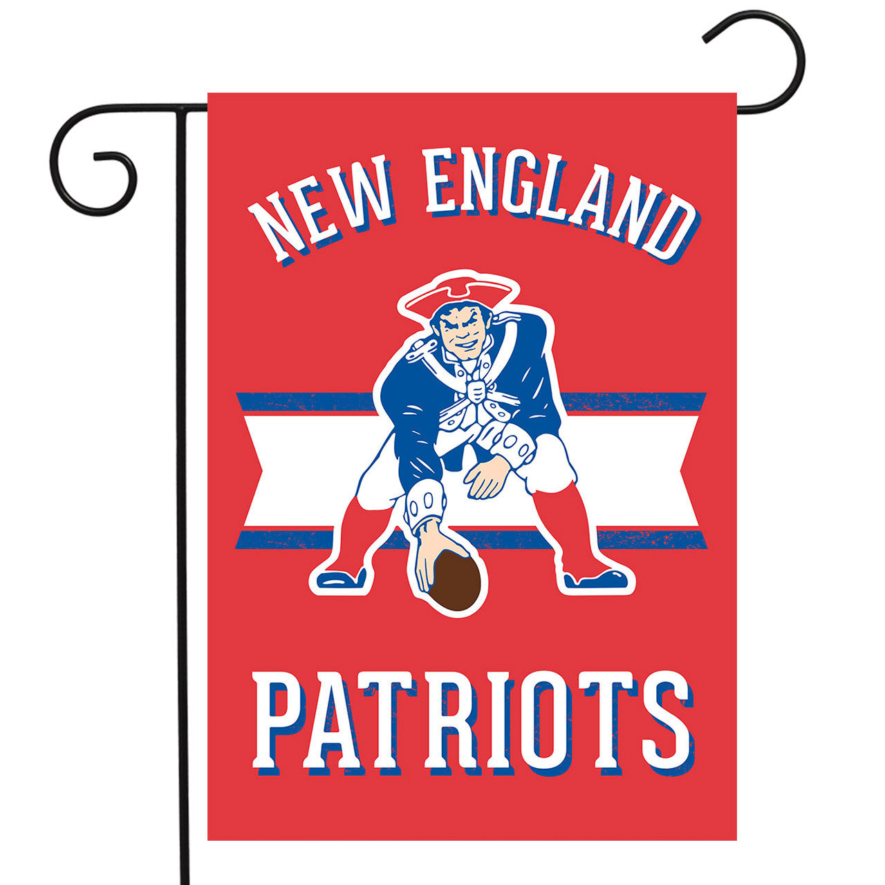 Retro New England Patriots NFL Double Sided Garden Flag