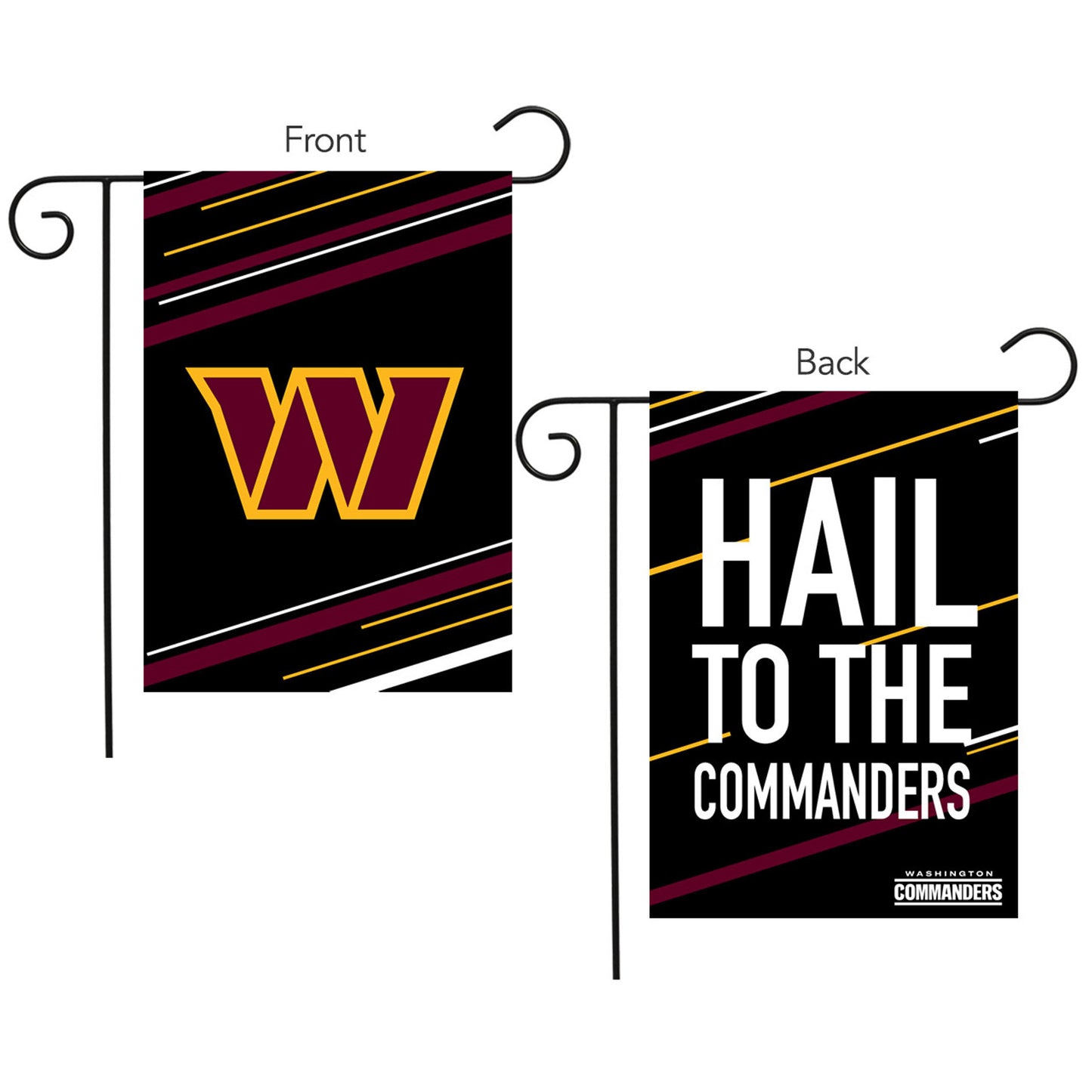 Washington Commanders Slogan Double Sided NFL Garden Flag