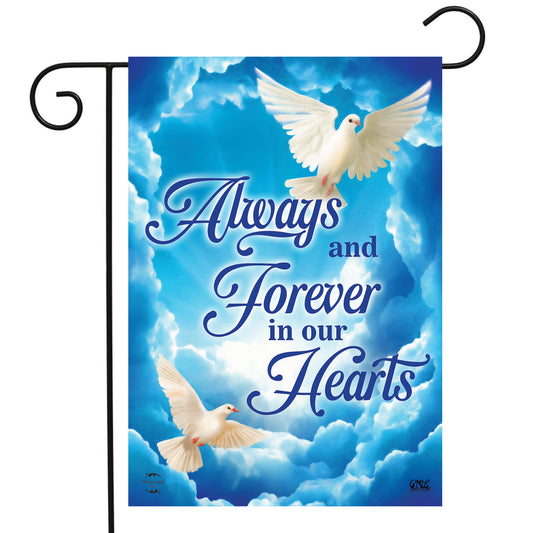 Always and Forever Doves Garden Flag