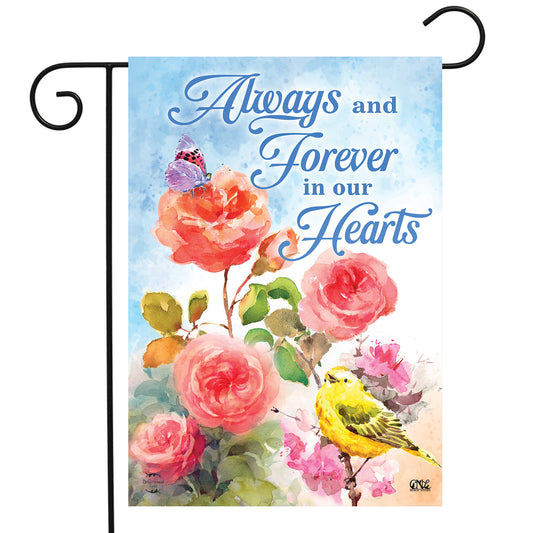 Always and Forever Flowers Garden Flag