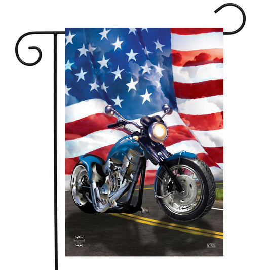 American Motorcycle Garden Flag