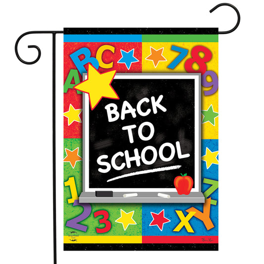 Back to School Chalkboard Garden Flag