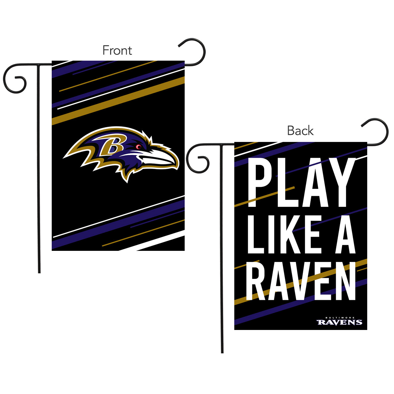 Baltimore Ravens Slogan Double Sided NFL Garden Flag