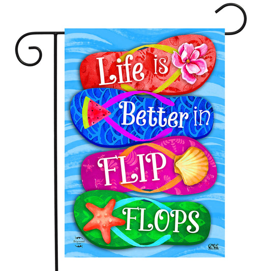 Better in Flip Flops Garden Flag