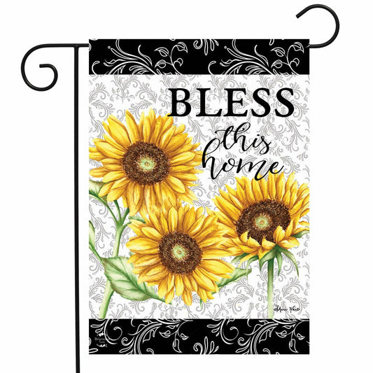 Bless this Home Sunflowers Garden Flag