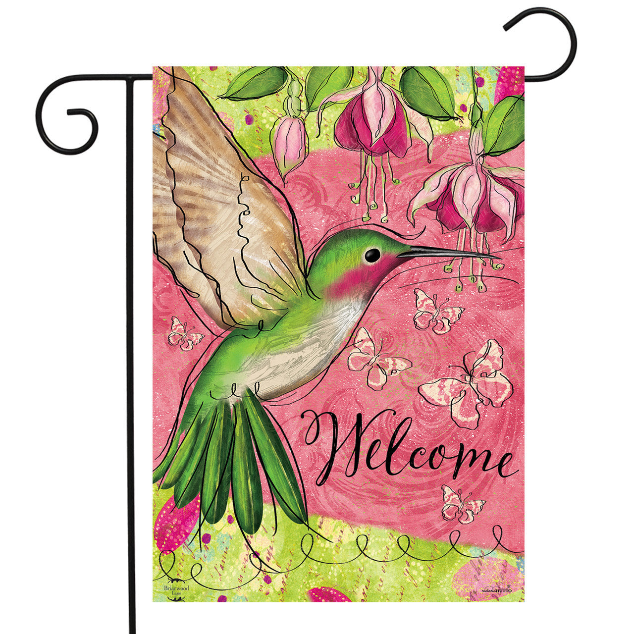 Hummingbird Flags Blissful Hummingbird Garden Flag – Main Street Flags and More