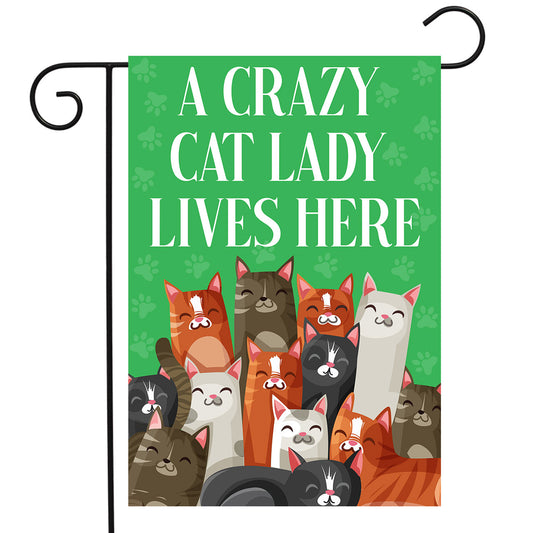 Cat Lady Garden Flag