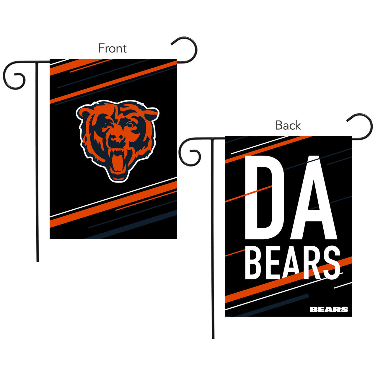 Chicago Bears Slogan Double Sided NFL Garden Flag
