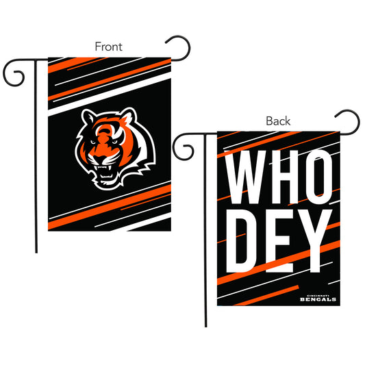 Cincinnati Bengals Slogan Double Sided NFL Garden Flag