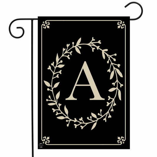 Classic Monogram Letter A Garden Flag