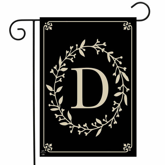 Classic Monogram Letter D Garden Flag