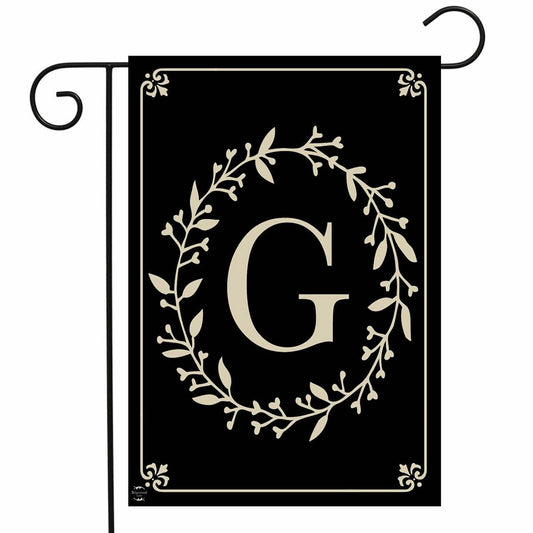 Classic Monogram Letter G Garden Flag