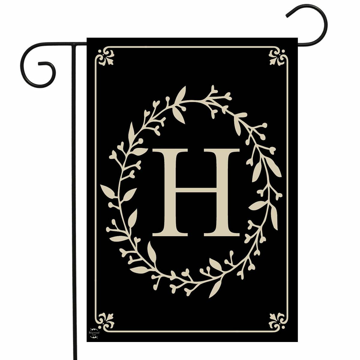 Classic Monogram letter H Garden Flag