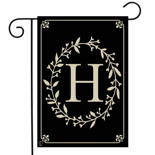 Classic Monogram letter H Garden Flag