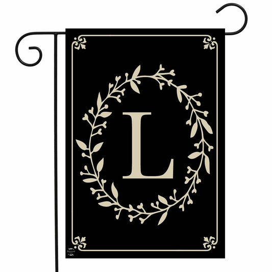 Classic Monogram Letter L Garden Flag