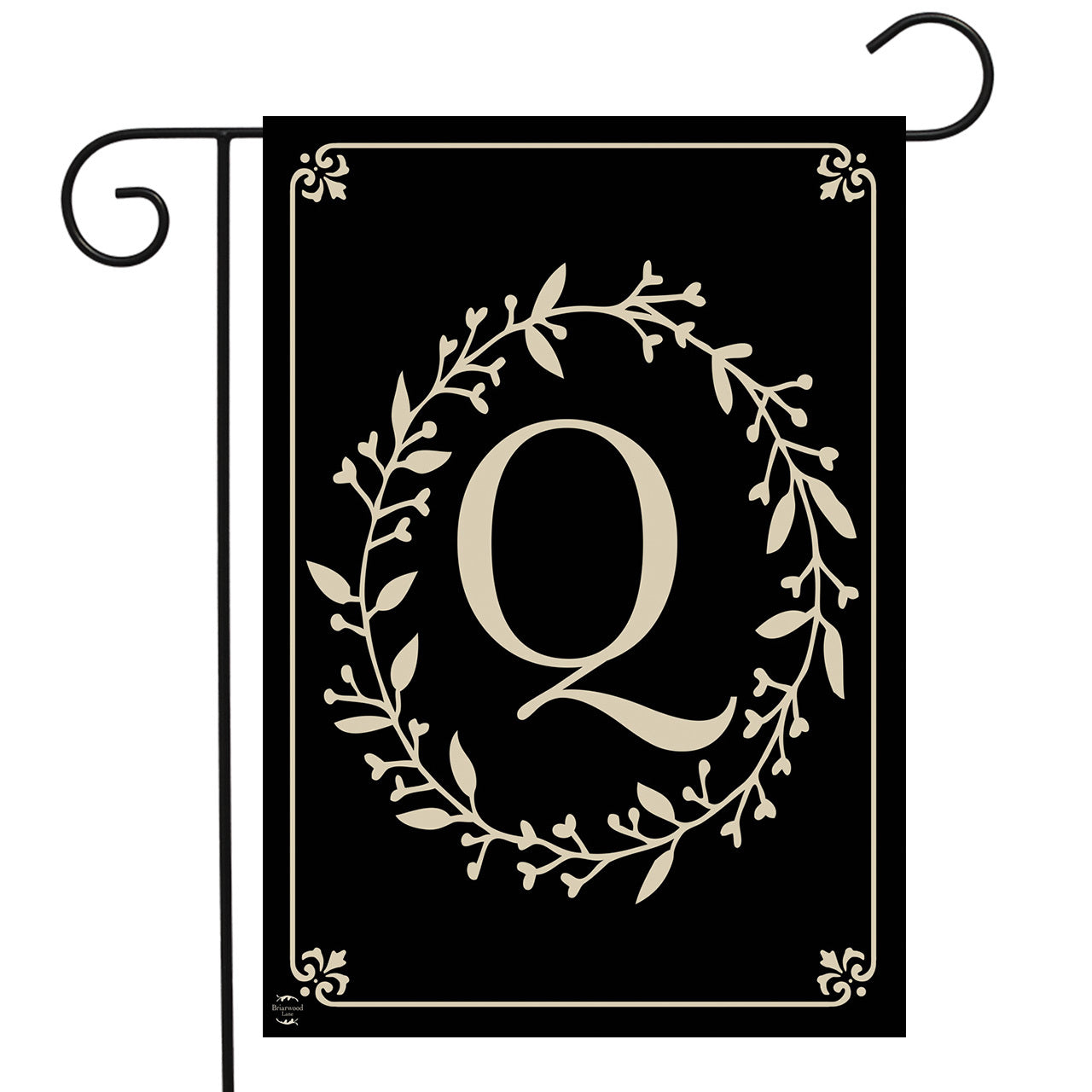 Classic Monogram Letter Q Garden Flag