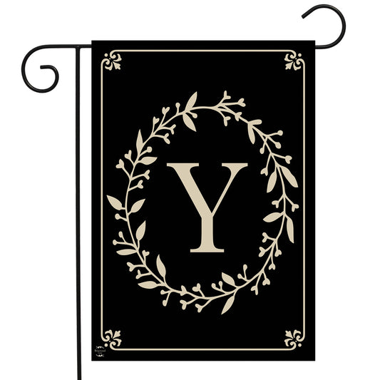 Classic Monogram Letter Y Garden Flag