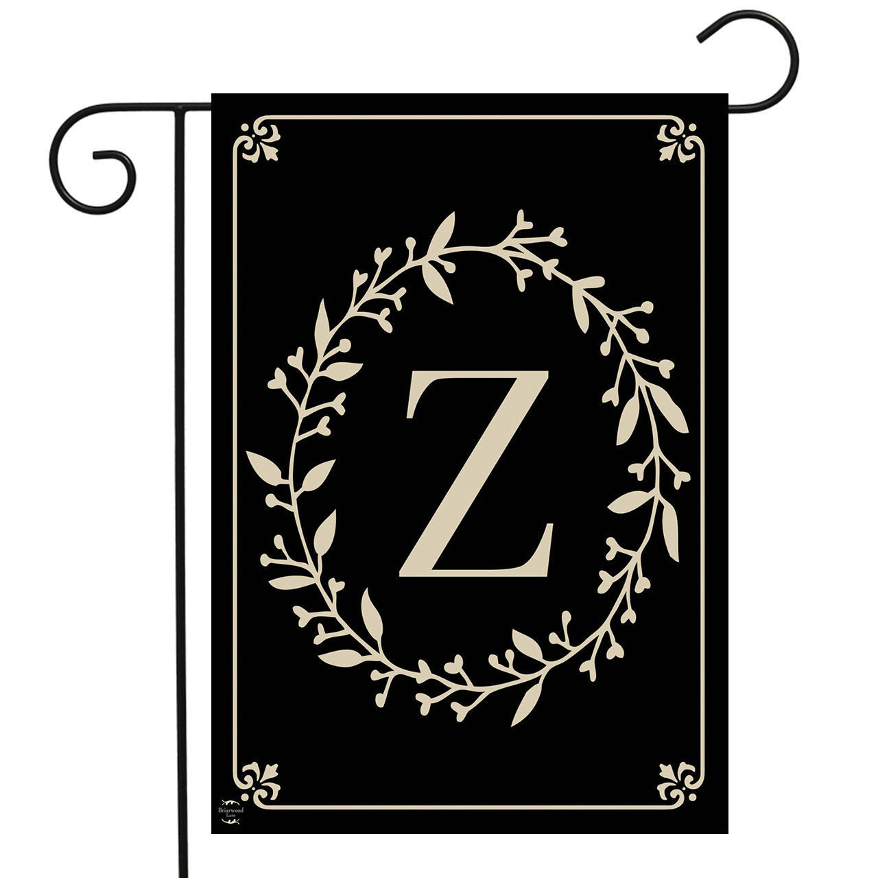 Classic Monogram Letter Z Garden Flag