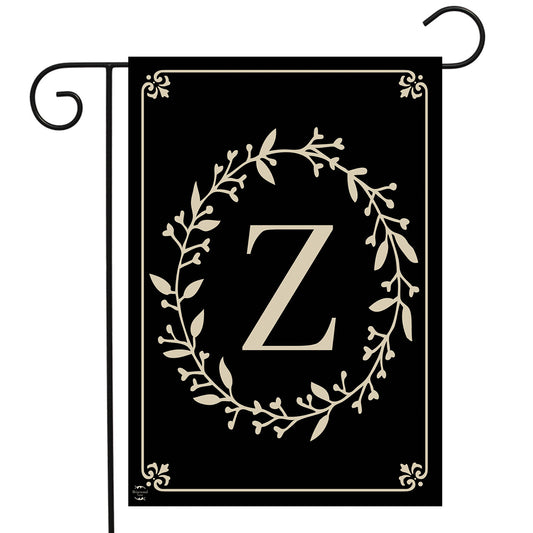 Classic Monogram Letter Z Garden Flag