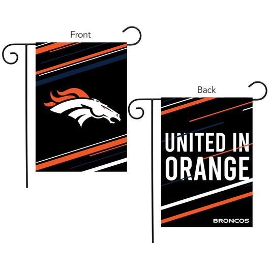Denver Broncos Slogan Double Sided NFL Garden Flag