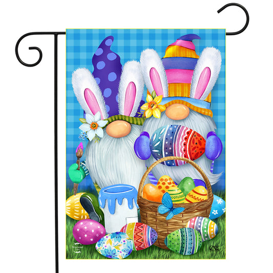 Easter Gnomes Garden Flag