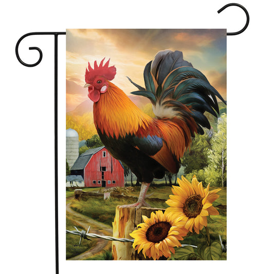 Fancy Rooster Garden Flag