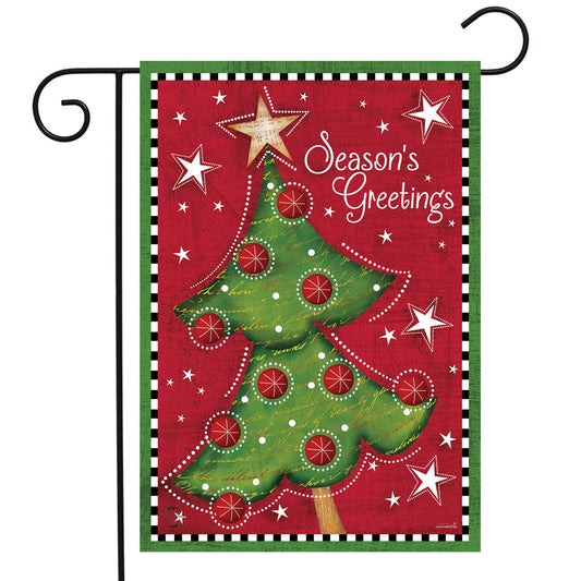 Festive Christmas Tree Garden Flag