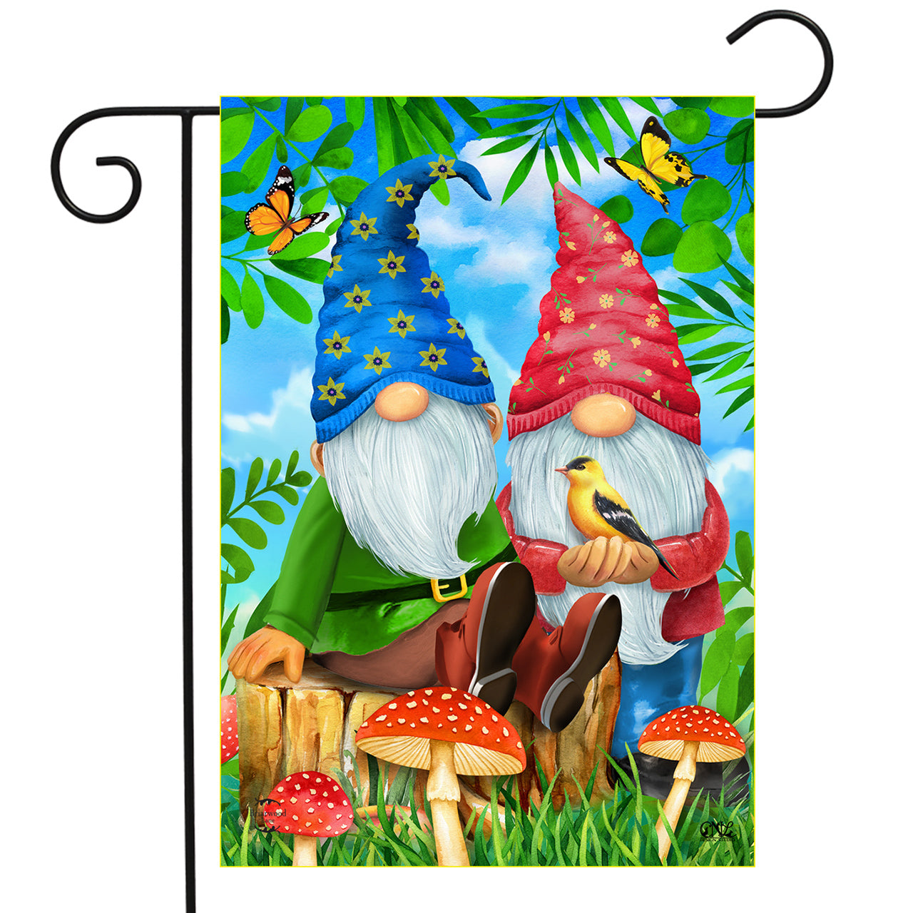 Gnome Sweet Gnome Spring Garden Flag