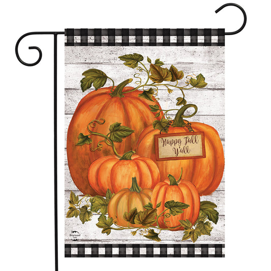 Happy Fall Y' All Pumpkins Garden Flag