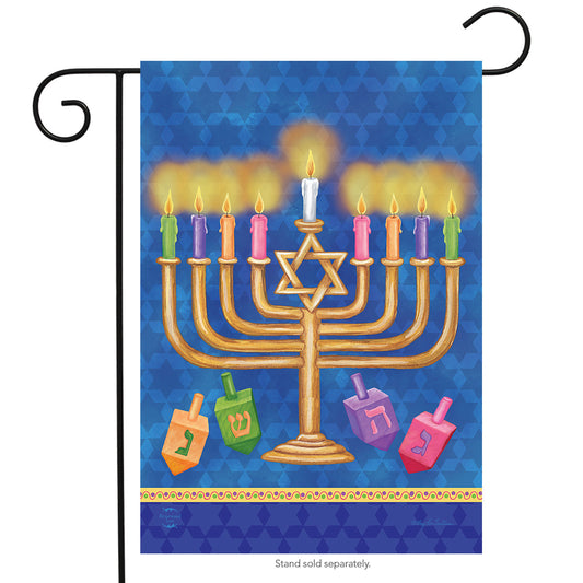 Happy Hanukkah Garden Flag