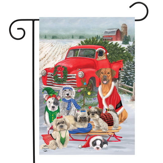 Holiday Dogs Garden Flag