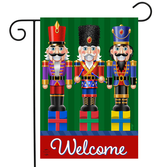 Holiday Nutcrackers Garden Flag