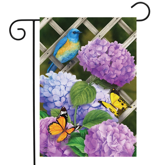 Hydrangea Gathering Garden Flag