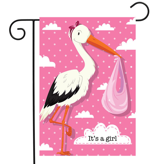 It's A Girl Garden Flag