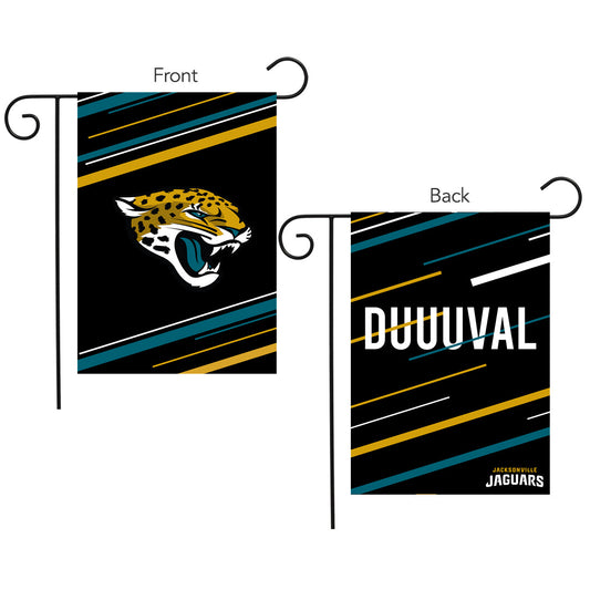 Jacksonville Jaguars Slogan Double Sided NFL Garden Flag
