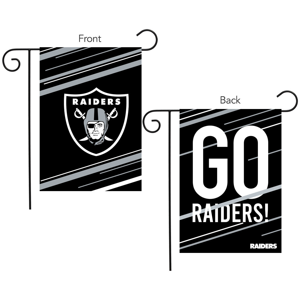 Las Vegas Raiders Slogan Double Sided NFL Garden Flag