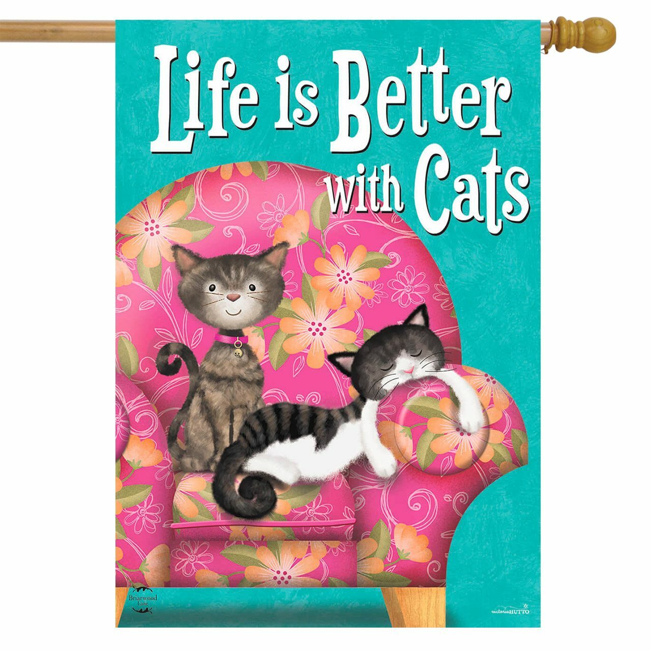 Life is Better With Cats House Flag