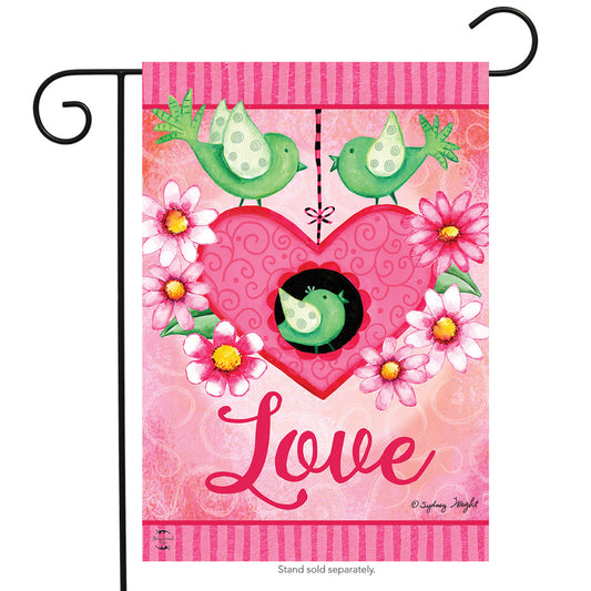 Lovebirds Garden Flag