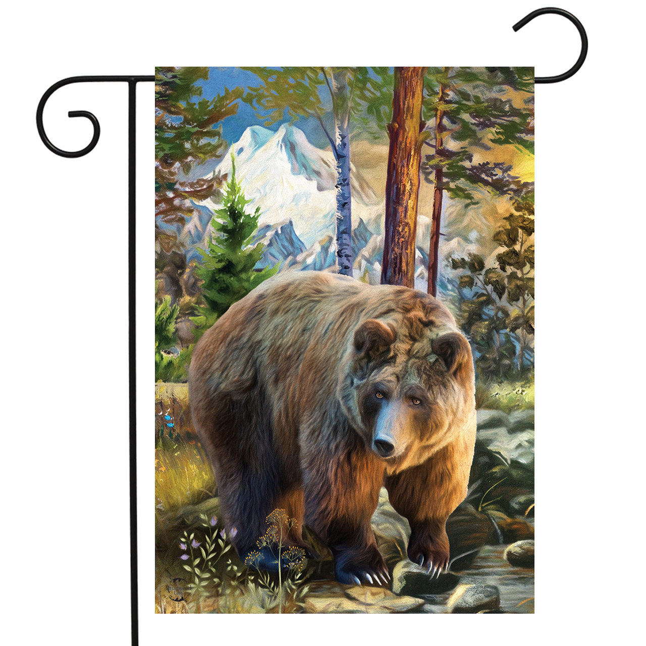 Mountain Bear Garden Flag