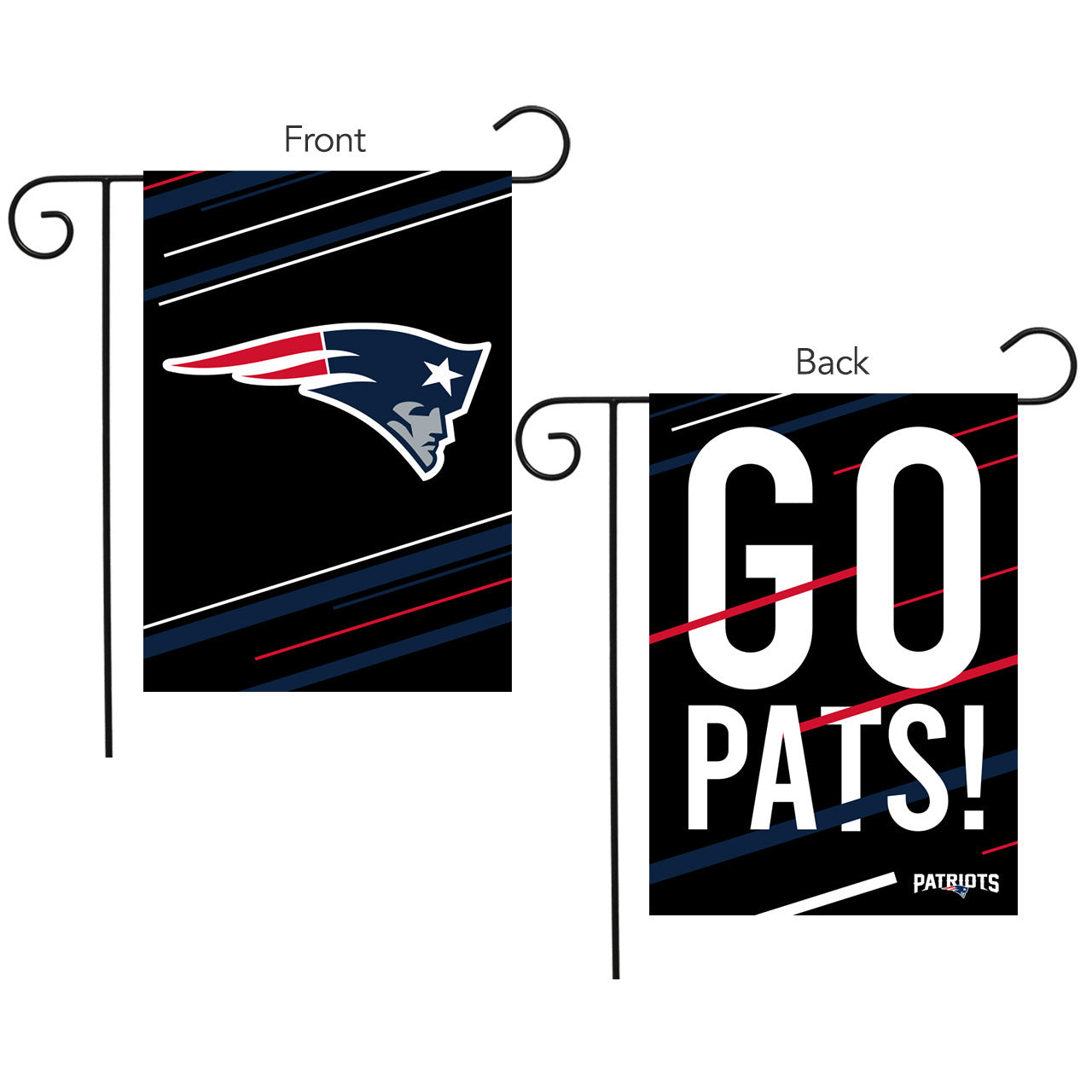 New England Patriots Slogan Double Sided Garden Flag