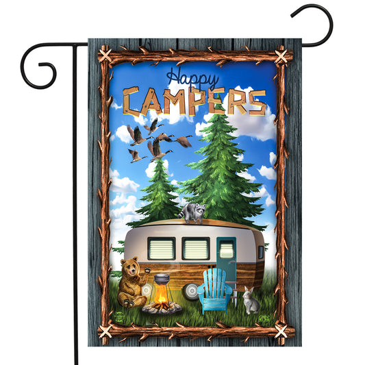 Outdoor Camper Garden Flag