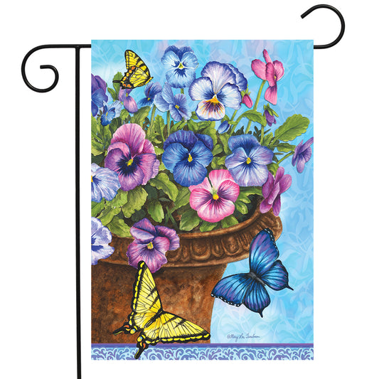 Pansies Garden Flag