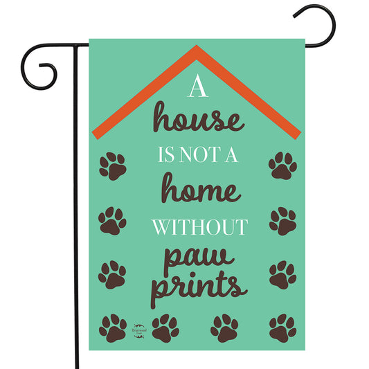 Pawprints Home Garden Flag