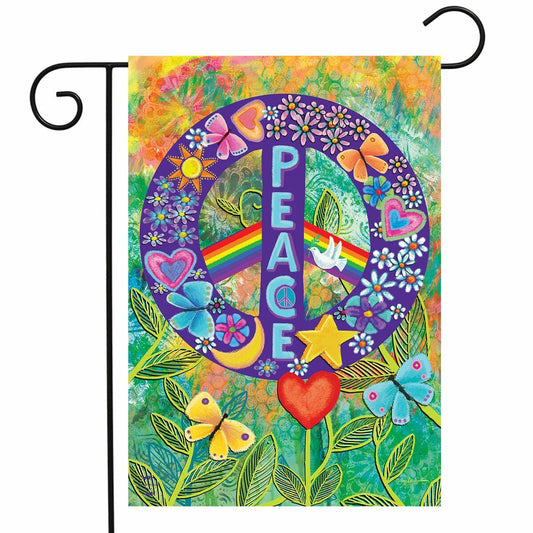 Peace Sign Garden Flag