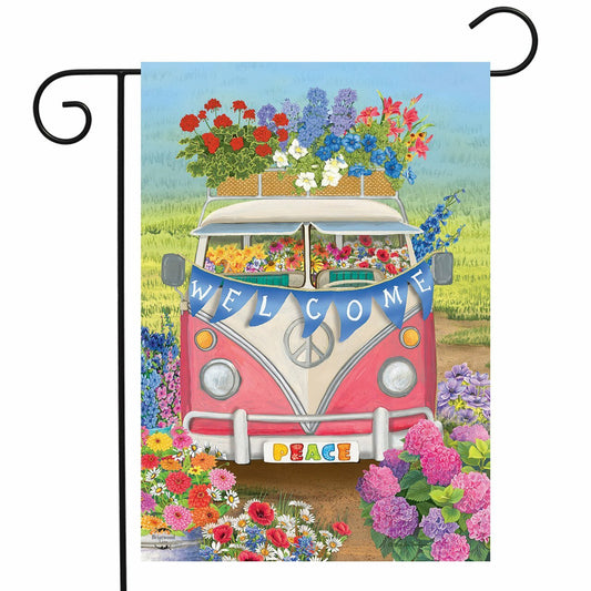 Peace Van Garden Flag